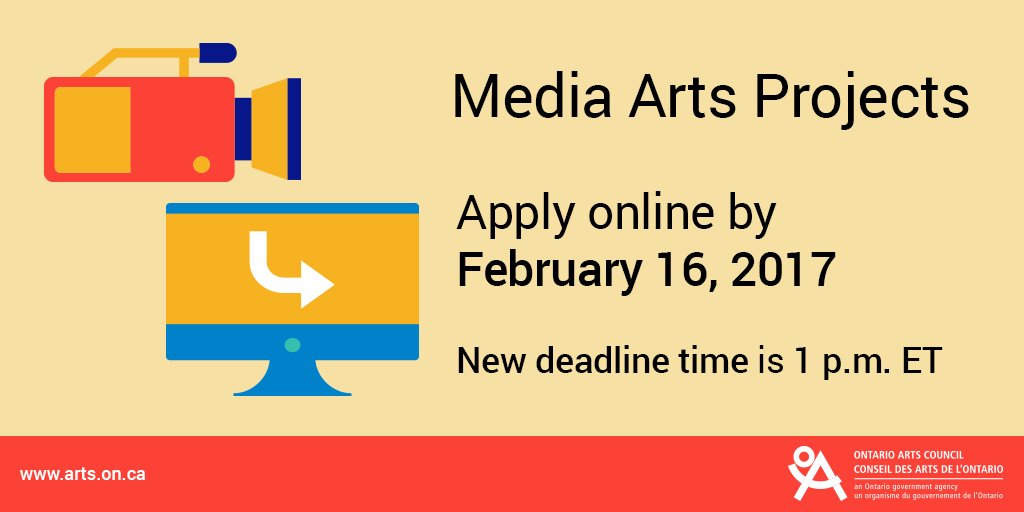 Media Arts Projects is open for online applications. Log onto Nova to begin the process! ow.ly/jbg83081HaR