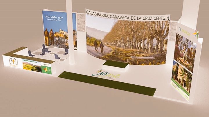 Los Alcaldes de Caravaca de la Cruz, Cehegin y Calasparra han presentado el stand que mostrará nuestra oferta turística en Fitur 2017.