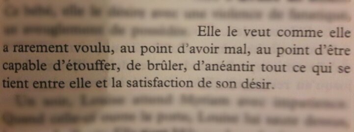 EJule11's tweet photo. Extrait de chanson douce, écrit par Leïla Slimani, #LELDL https://t.co/fZp4FBjseB