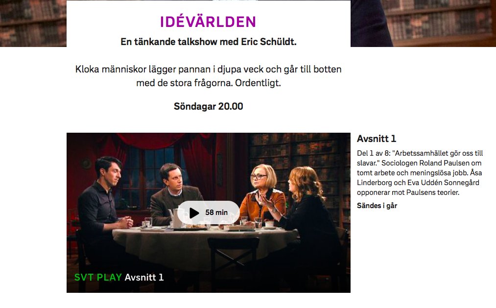 ProvoceraMig's tweet photo. Tror starkt på svt:s nya programserie https://t.co/ZYNyE3Jjs1 . Dessutom ett av världens top tre intressantaste ämnen i första avsnittet https://t.co/z0VQSqjWCq