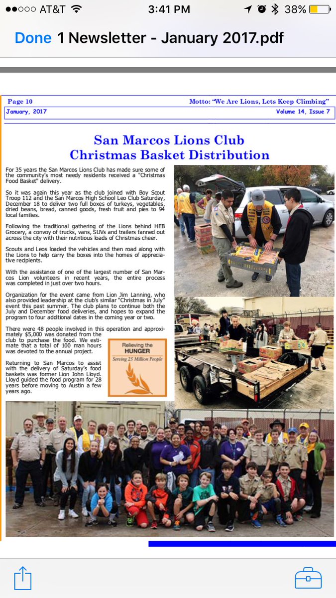 SMHSLeos's tweet photo. Woohoo! The SMHS Leos made the Lions district newsletter! #SMHS #WeServe https://t.co/StoXt2pj5H
