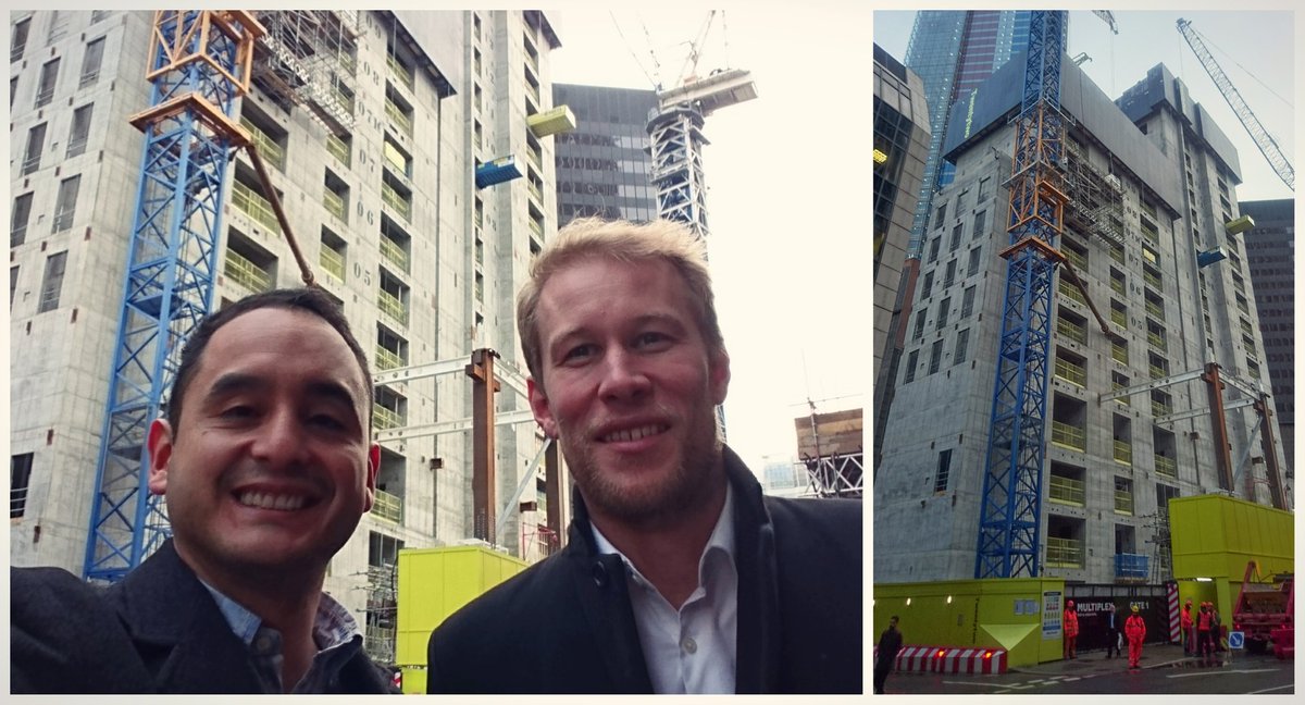 diegophilipps's tweet photo. First 2 steel columns up. Core at level 16. 22Bishopsgate. @WSP_PB_UK  #ProjectSelfie https://t.co/04WfO5roEG