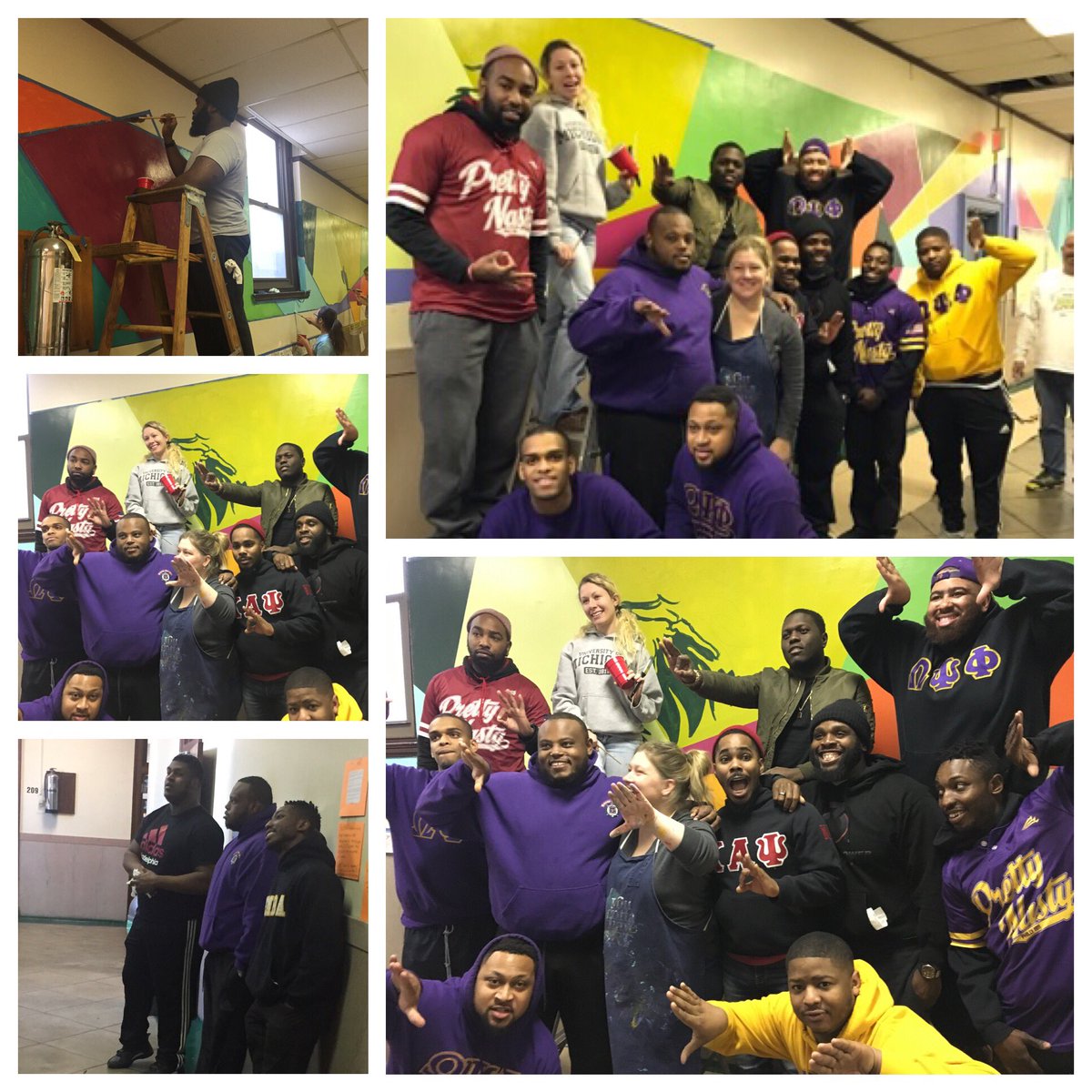 TKFinletter's tweet photo. Thank you to members of Kappa Alpha Psi and Omega Psi Phi for sharing your time and talent with us today.@SERVEPhila @GCitizenMLK @PCCYarts https://t.co/5wQ2zdIBE0