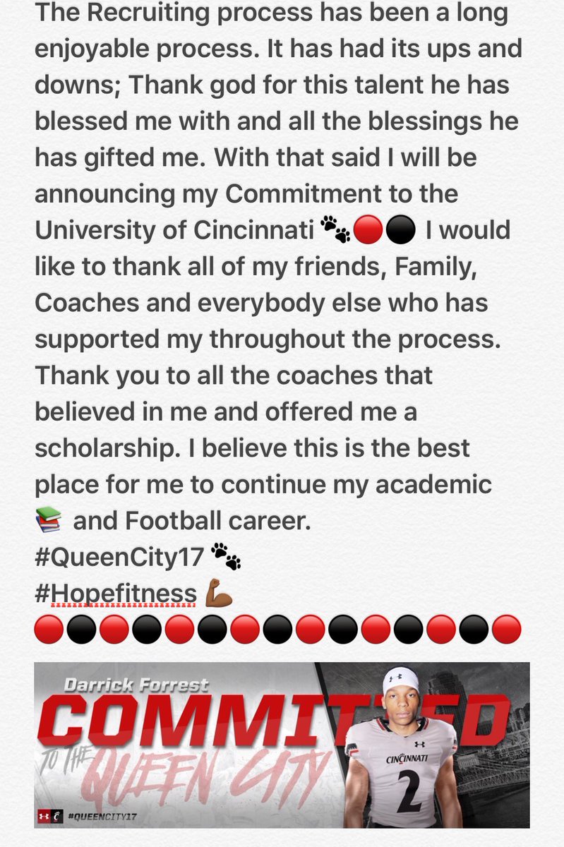 _Dfoe5's tweet image. Thank God 🙏🏽 
#CinCityPride 🔴⚫️
#BearcatNation 🐾
#Queencity17