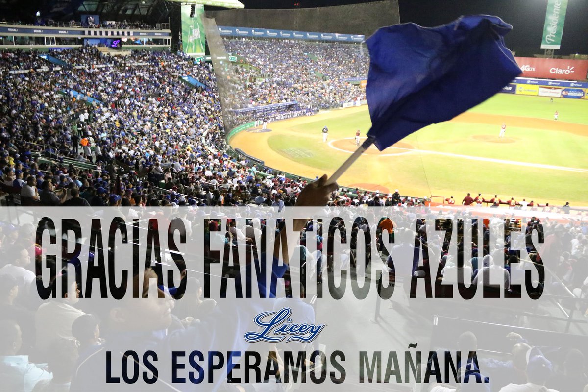 TigresdelLicey's tweet photo. ¡GRACIAS! @GarraAzul_Licey @Liceyfans @SomosLiceistas @TigerBookRD a todos nuestros fanáticos que se dieron cita en el Estadio HOY. #Licey https://t.co/vsp7eD78sx