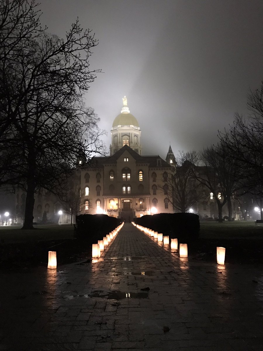 Luminaries light the way to the Main Building where we will honor Martin Luther King Jr. tonight at 11 pm