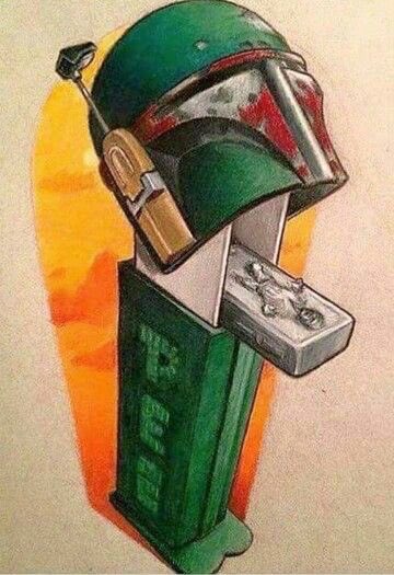 Who agrees that PEZ shoulda made the 'tabs' little Han's in carbonite? #BobaFett #PEZ