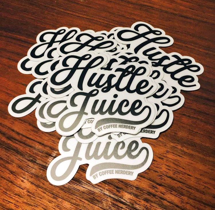CoffeeNerdery's tweet photo. Sticker orders are going out tomorrow, whoop whoop! #coffeenerdery #hustlejuice https://t.co/RQuGnvnE3F