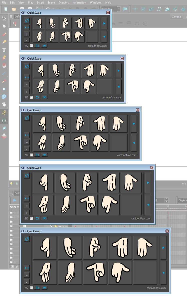 CartoonFlow's tweet image. QuickSwap new features:
- scalable GUI
- a workaround to display Overlay &amp;amp; Underlay layers
cartoonflow.com/toonboom/scrip…
#Animation #ToonBoom