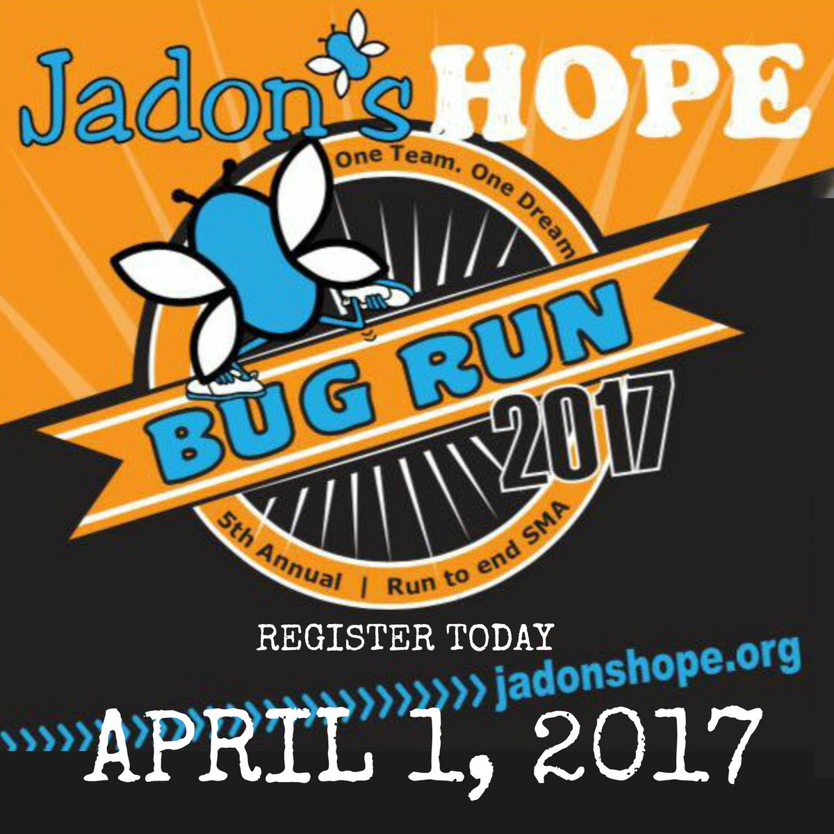 JadonsHope's tweet photo. Jadon's Hope BUG RUN -#SpinalMusularAtrophy  #RunToEndSMA 5k &amp; 10K - Olathe KS OR Virtual run - Register TODAY: https://t.co/7r5HLcjRpQ https://t.co/OOcizeVDuy