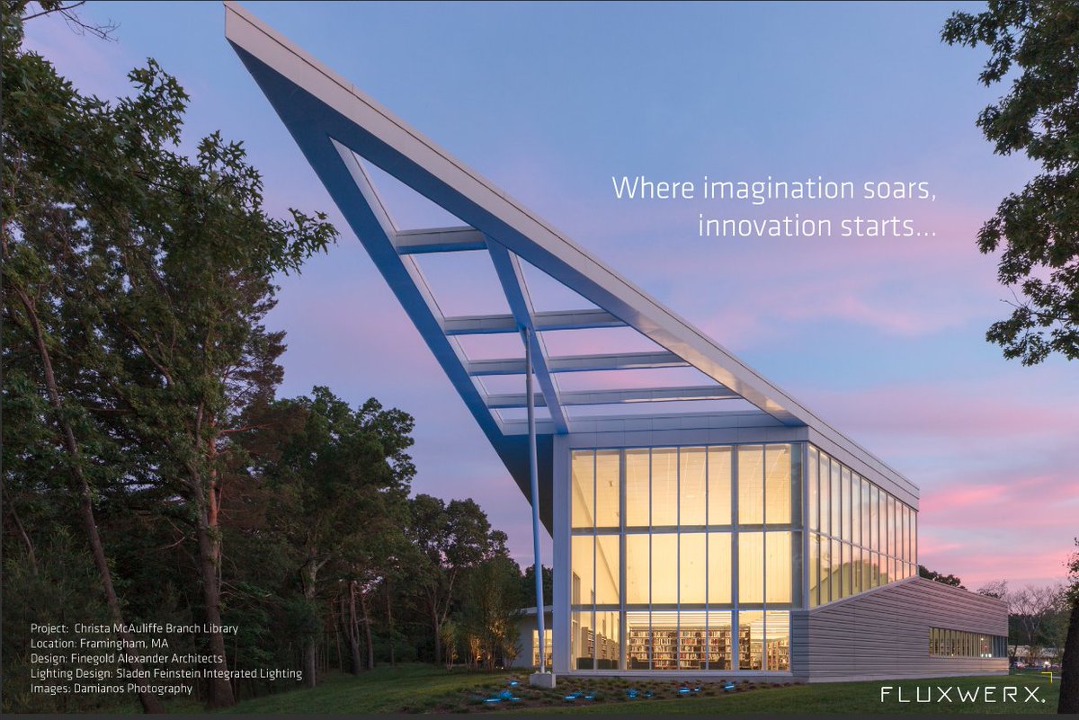 fluxwerx's tweet photo. Christa McAuliffe Library. #Design: @faainc | #Lighting Design: Sladen Feinstein | #LED luminaires: @fluxwerx   https://t.co/wqJFMqsxKz https://t.co/DgoU6VHDU1