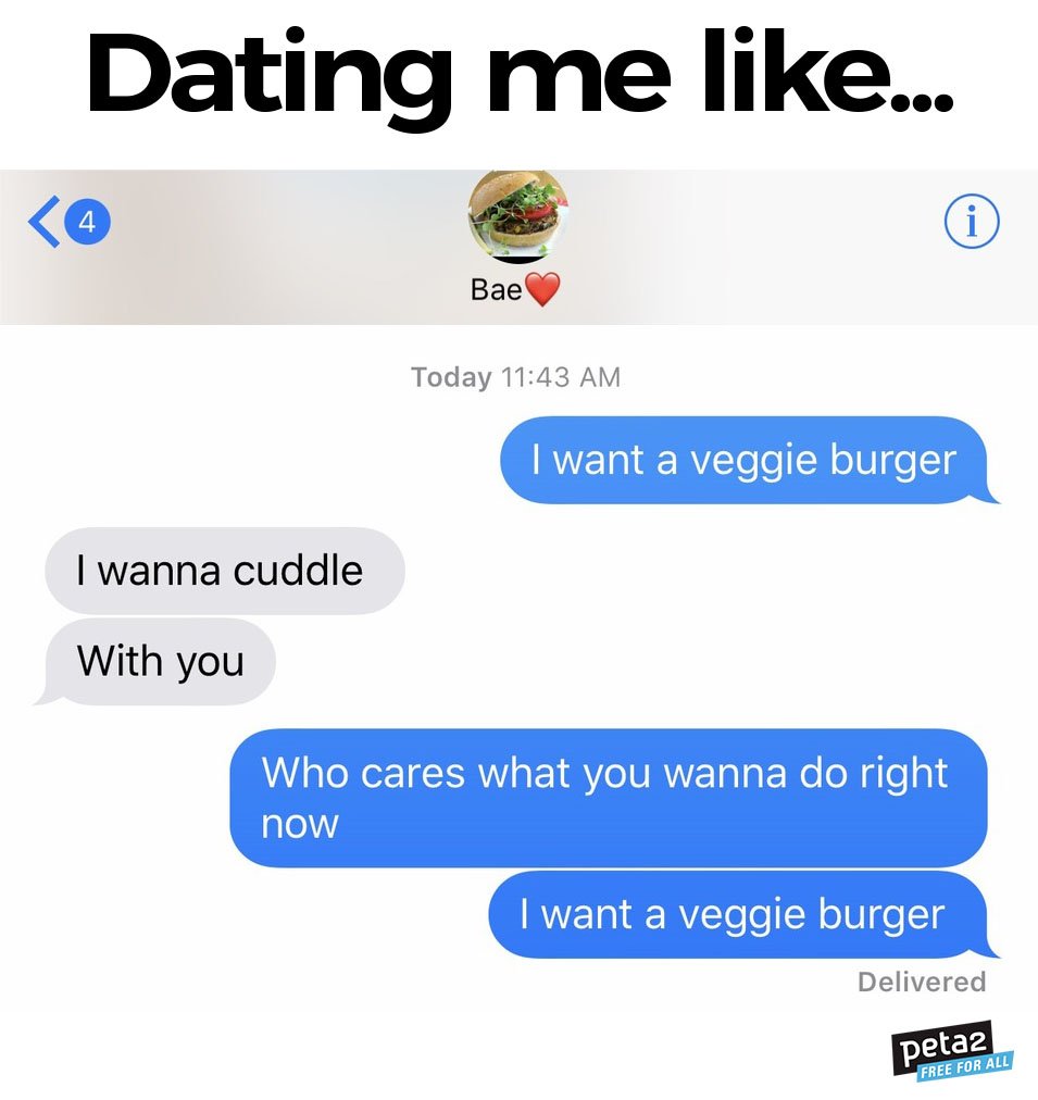 PETAShares's tweet photo. RT if this is you 😂 #DatVeganLife #ForeverAlone https://t.co/G9fZLcsShF