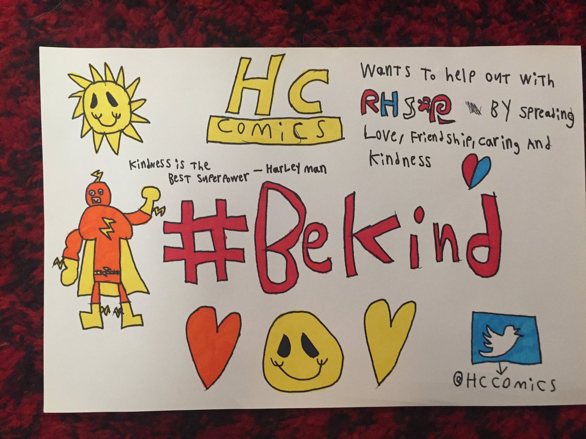 HCComics's tweet photo. Our Very Own HC Comics Poster Of Kindness #HCComics #BeKind #HeroUp https://t.co/NlxiTdK84U