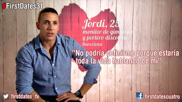 farandulaESP's tweet photo. Estos #personajes solo saben buscar el #amor por TV 💩👎🏻 @firstdates_tv @cuatro @antena3com #casadosaprimera2 @CasadosAPrimera #FirstDates31 https://t.co/nOJCrIhbHG