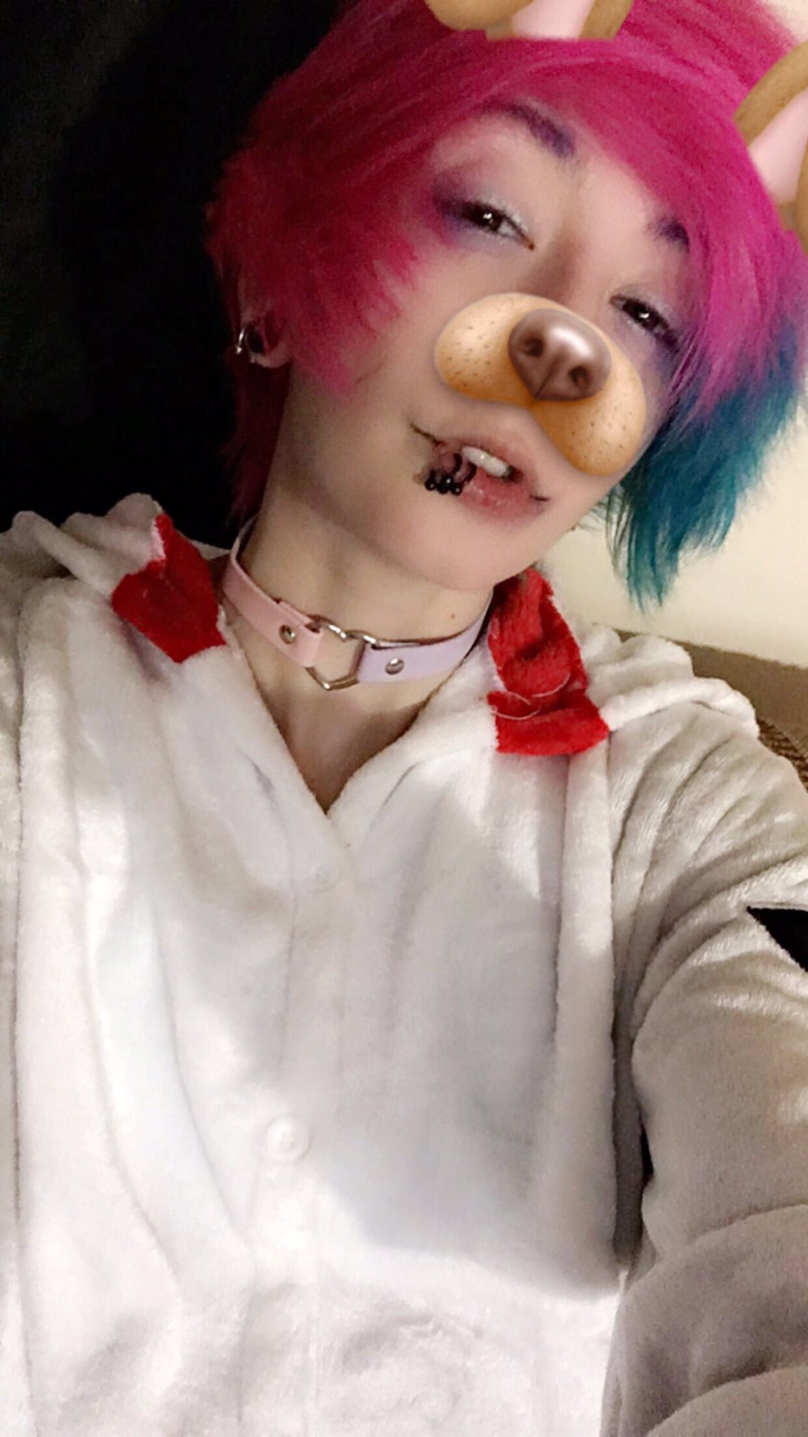 anime boy choker snapchat filter selfie kawaii hair dog yo fhey caz