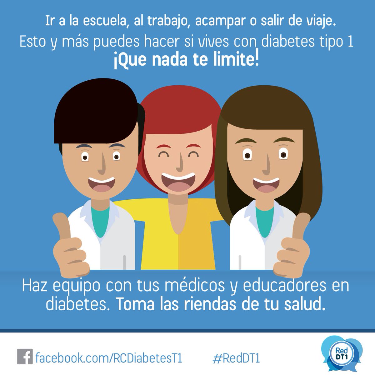 RCDiabetesT1's tweet photo. ¡Que nada te detenga! Si vives con #DT1 puedes realizar todo tipo de actividades. Recuerda que la moderación es la clave del éxito.
#RedDT1 https://t.co/FdN5cU5Dqr