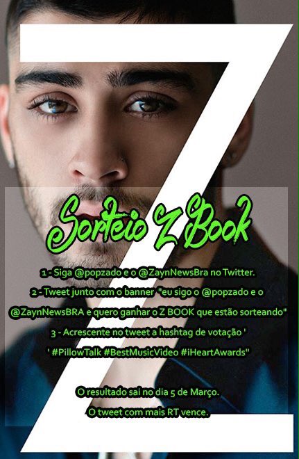 GGeNiall's tweet photo. "Eu sigo o @popzado e o @ZaynNewsBRA e quero ganhar o Z BOOK que eles estão sorteando"

#Pillowtalk #BestMusicVideo #iHeartAwards https://t.co/XhCtTgE5za