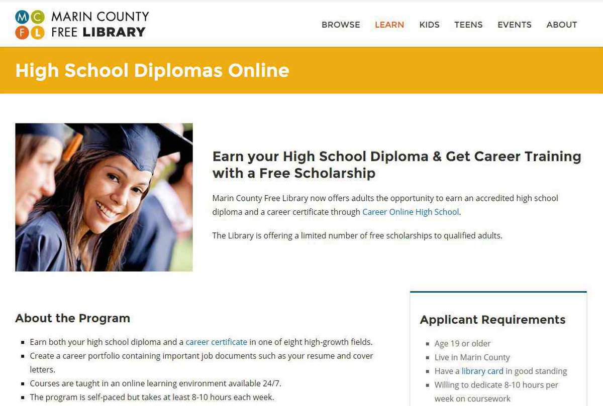 marinij's tweet photo. Marin library system offering online diploma, certificate program https://t.co/yoiysg5ewQ https://t.co/m5NLvNDSGf