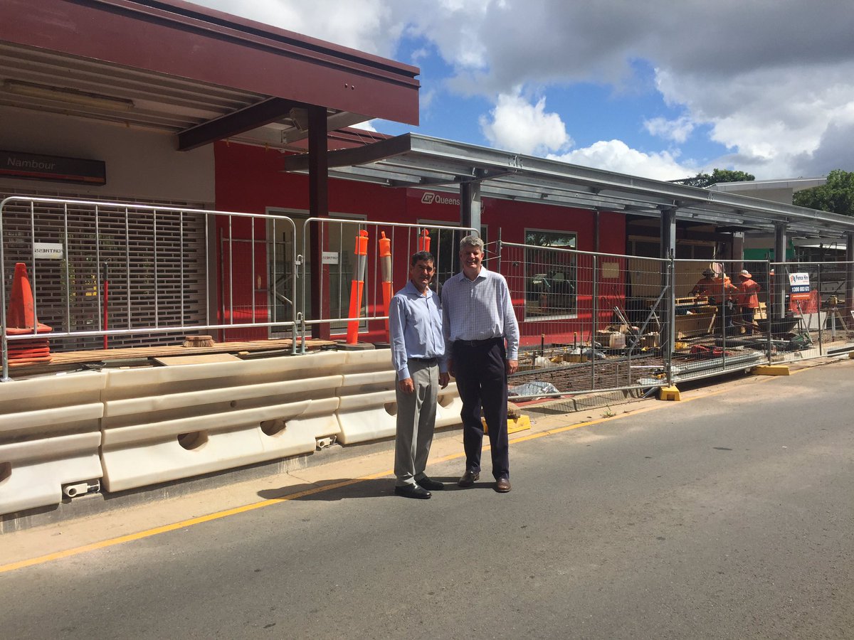 StirlHinchliffe's tweet photo. Inspected progress on the @QueenslandRail Nambour station upgrade with local MP Peter Wellington today. Also discussed other #Nicklin issues https://t.co/0NFj4VRO5J