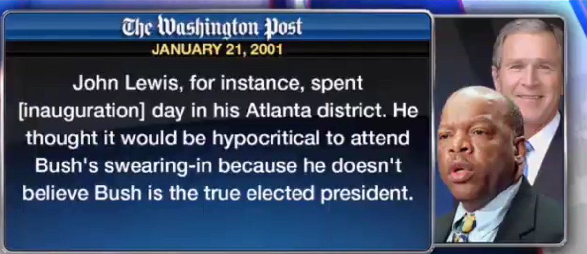 John Lewis lie exposed! Now admits skipping 2001 Bush inauguration