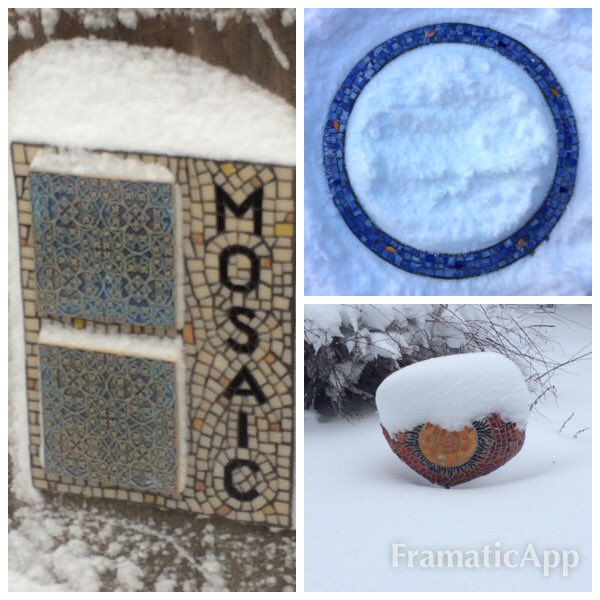 Product Research. 12" of snow in Portland and I know my mosaics can handle it. <a href="/NWFGS/">Northwest Flower & Garden Festival</a>