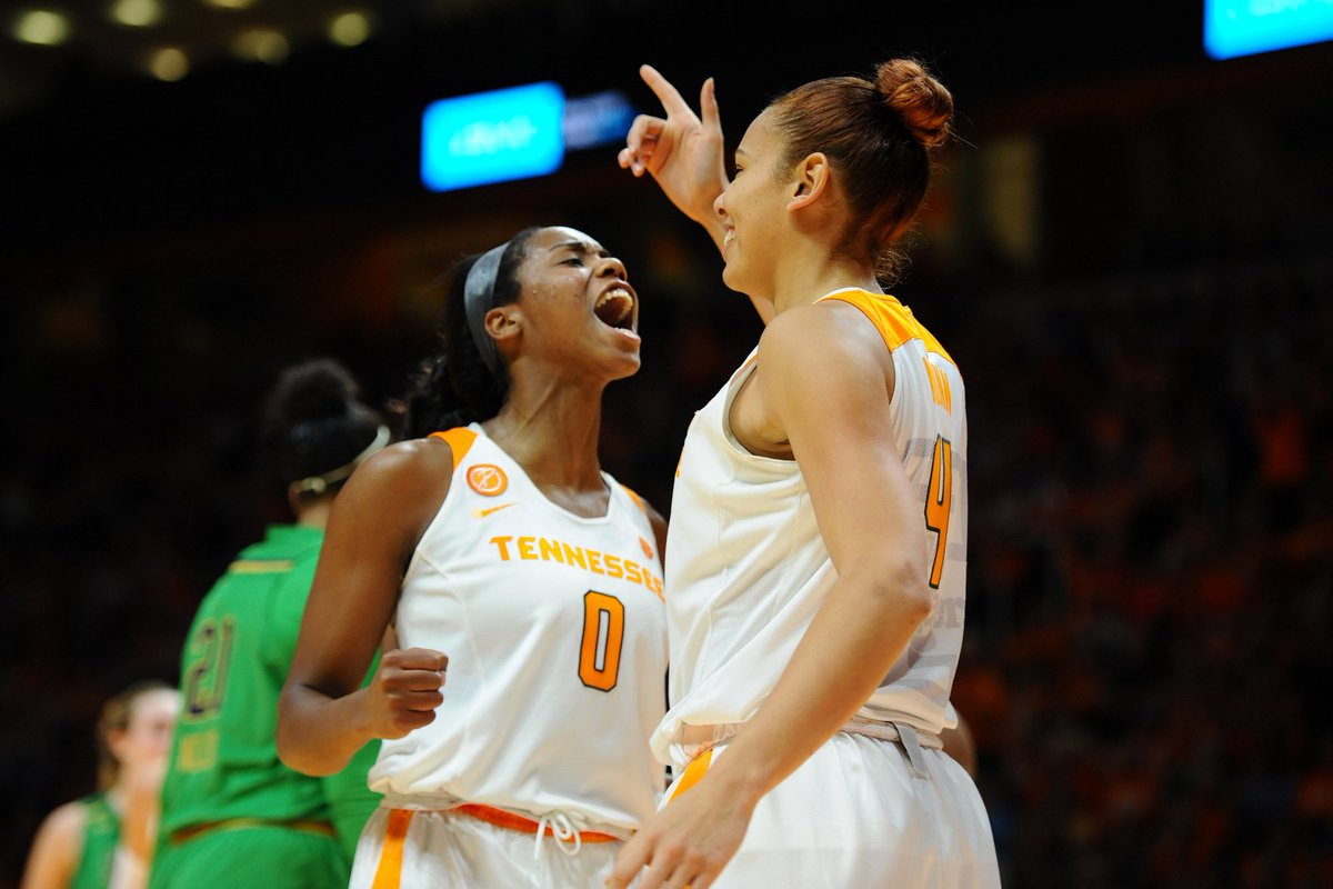 MarchMadnessWBB's tweet photo. Rocky Top, you'll always be home to upsets!

Tennessee 71, (6) Notre Dame 69. #ncaaW

Diamond DeShields: 20 points, 6 rebounds https://t.co/rYGmQCIVuD