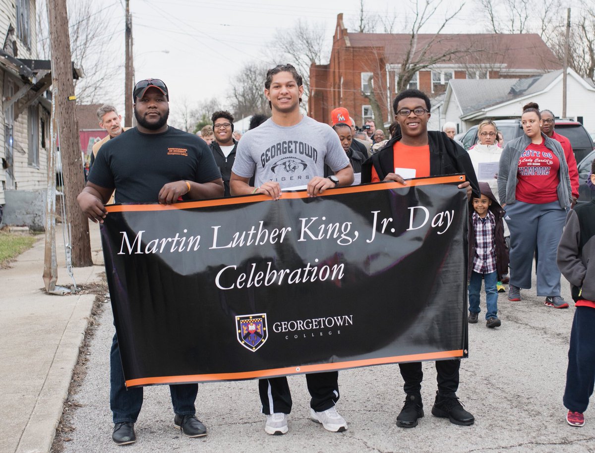 Students, faculty &amp; the community joined for the annual Martin Luther King, Jr. march &amp; celebration. #mlkday