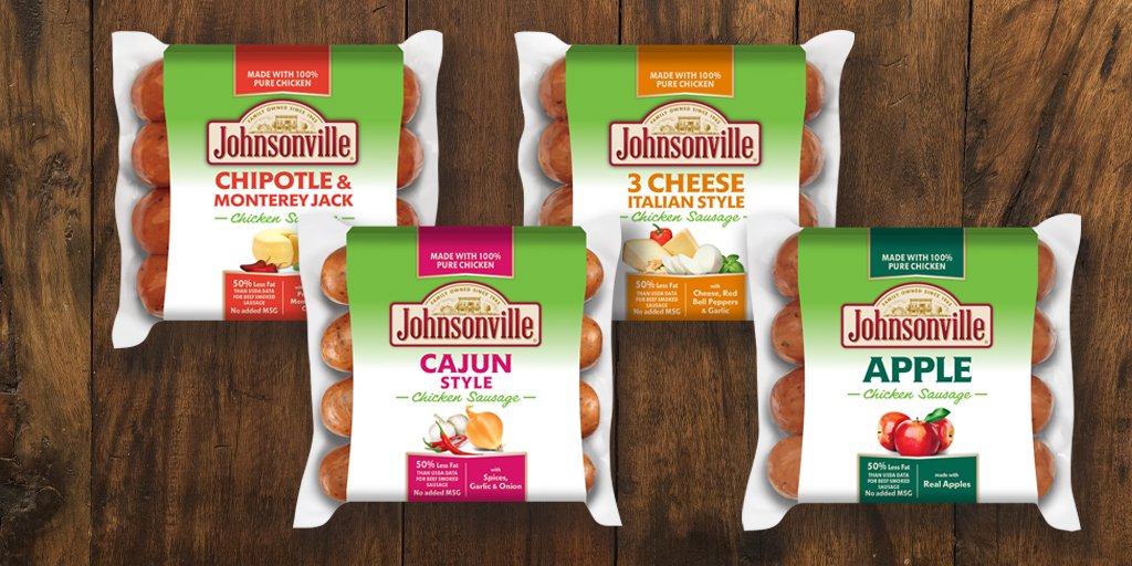 Johnsonville's tweet photo. Eat healthy & full of flavor- it's a new year’s resolution come true! Find Chicken Sausage links nearest you https://t.co/Dc1Ev067AO https://t.co/Ob7dfqRhaP