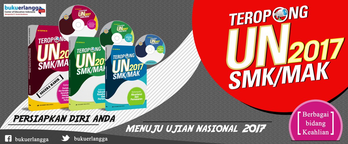 PERSIAPKAN DIRIMU MENUJU UN 2017. 
Buku Teropong UN akan bantu kamu untuk memahami soal-soal prediksi UN loh! order? www.bukuerlangga,com