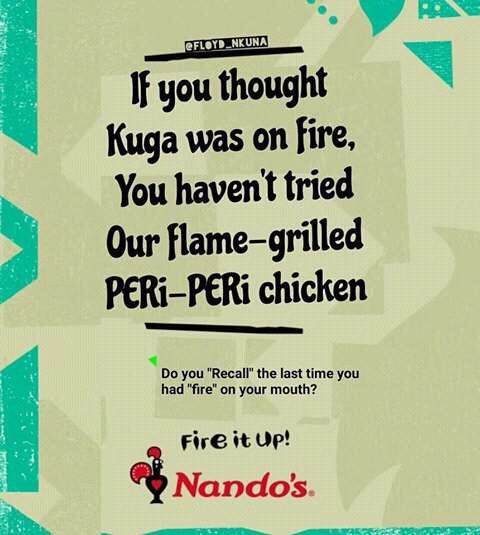 thabane3's tweet photo. #FordKuga #Nandos doesn't waste no time https://t.co/4H2VZdVH1u