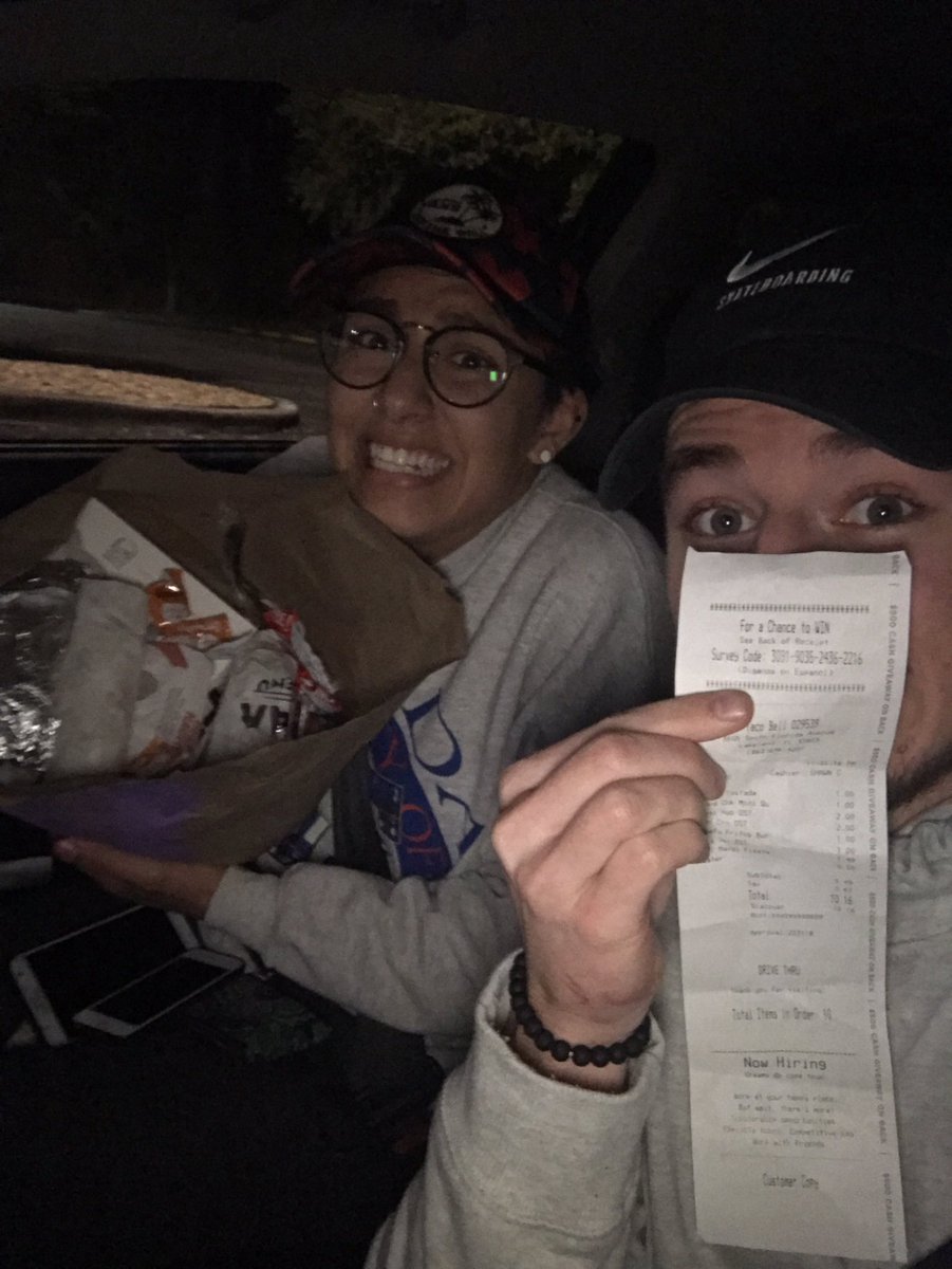 MatthewScheall's tweet photo. ...We're gonna need to repent after this one.. 😂😬🌮#1stchapel #Tacobell #whatgoesineventuallycomesout @kalilyzette @PhilipUrdiales https://t.co/fDr7mORyLW