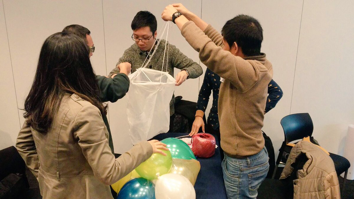 Remoteble's tweet photo. The egg drop contest taken to the max 😱 #teambuilding #winning https://t.co/mhCx1apGMe