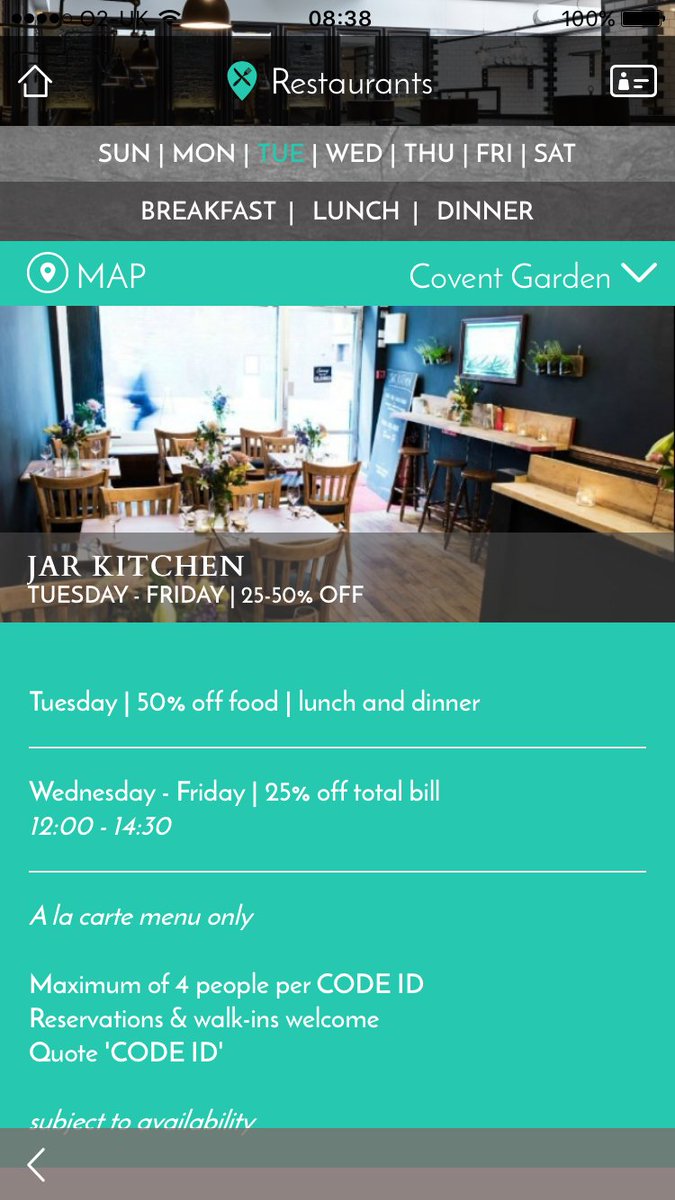 JarKitchen's tweet image. Hark all @CODEHospitality users - we’ve got the best deal in town on today #codeapp #treatyourself #hospitality