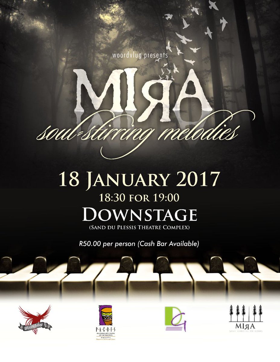 woordvlug's tweet photo. Please join us for Mira in concert in Bloem tomorrow night! See details: https://t.co/FVYoeWYnGc https://t.co/5D7gVtMxkF
