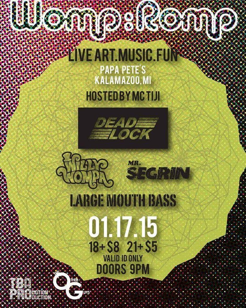 PROTBA's tweet photo. #WompRomp in #Kalamazoo with #Deadlock / @willywompamusic / @MrSegrin / @LrgmouthBASS with #MCTiji &amp; #AngeleaTVisualArtist
#TBAPro #MrSegrin https://t.co/AThu6f5rmO