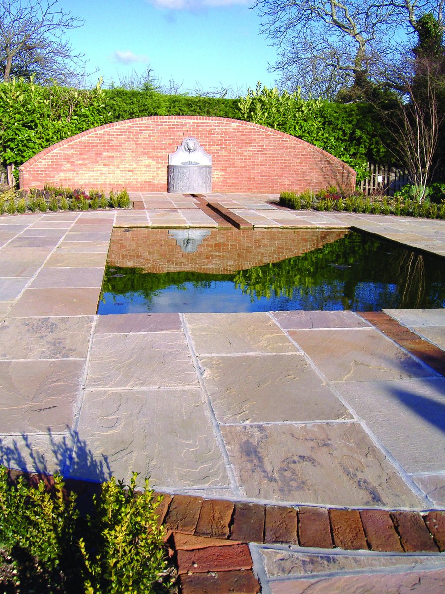 Raj Green #Indian #stone patio grade #paving installed at private house in Frodsham Cheshire bit.ly/2ju3QmA #landscaping