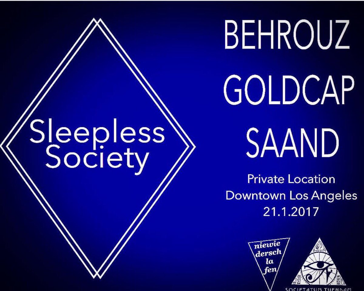 1/21/17 Our friends at SleeplessSociety bring you <a href="/DJBEHROUZ/">Behrouz</a> @DjGoldcap and <a href="/saandmusic/">SAAND</a> #housemusic #techno #LA #DTLA