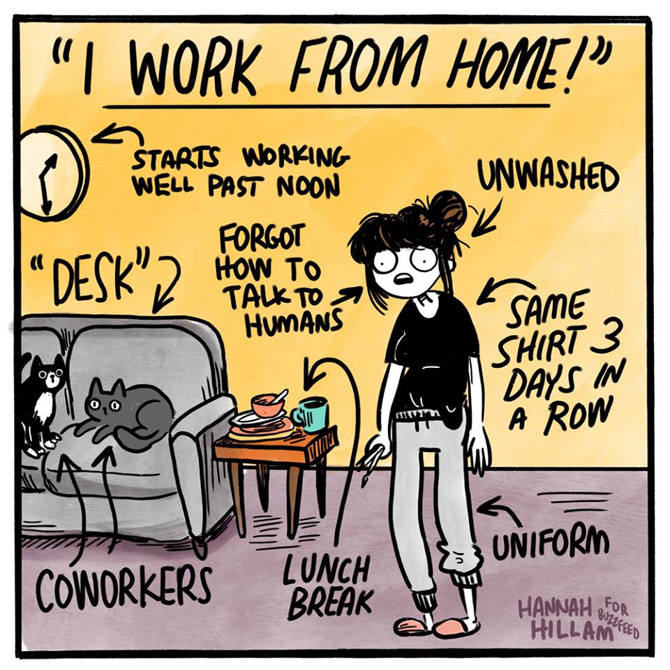 nixcraft's tweet image. Working from home in a one pic. Via @BuzzFeed #Truth #Life #Sysadmin #programming #devops #Jobs #freelance