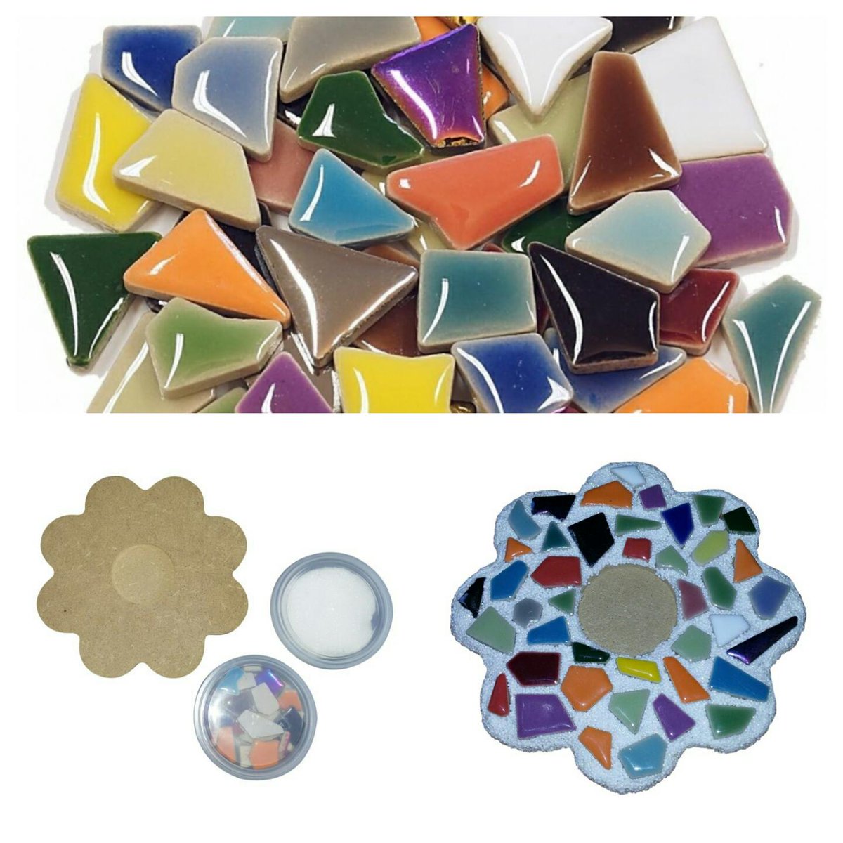 #Mozaïek Vrolijke gekleurde steentjes die je op een  ondergrond plakt om zo de mooiste creaties te maken. 
confettioptafel.nl/c-3590169/moza…