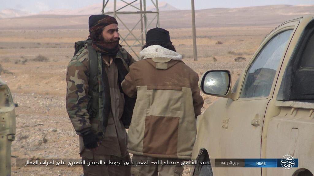 C___News's tweet photo. #Syria
#IslamicState Releases Pics Showing Suicide Bombing Against #SAA On The Outskirt Of #T4 Airbase Near #Palmyra, #Homs. https://t.co/kLe4yaxp9x