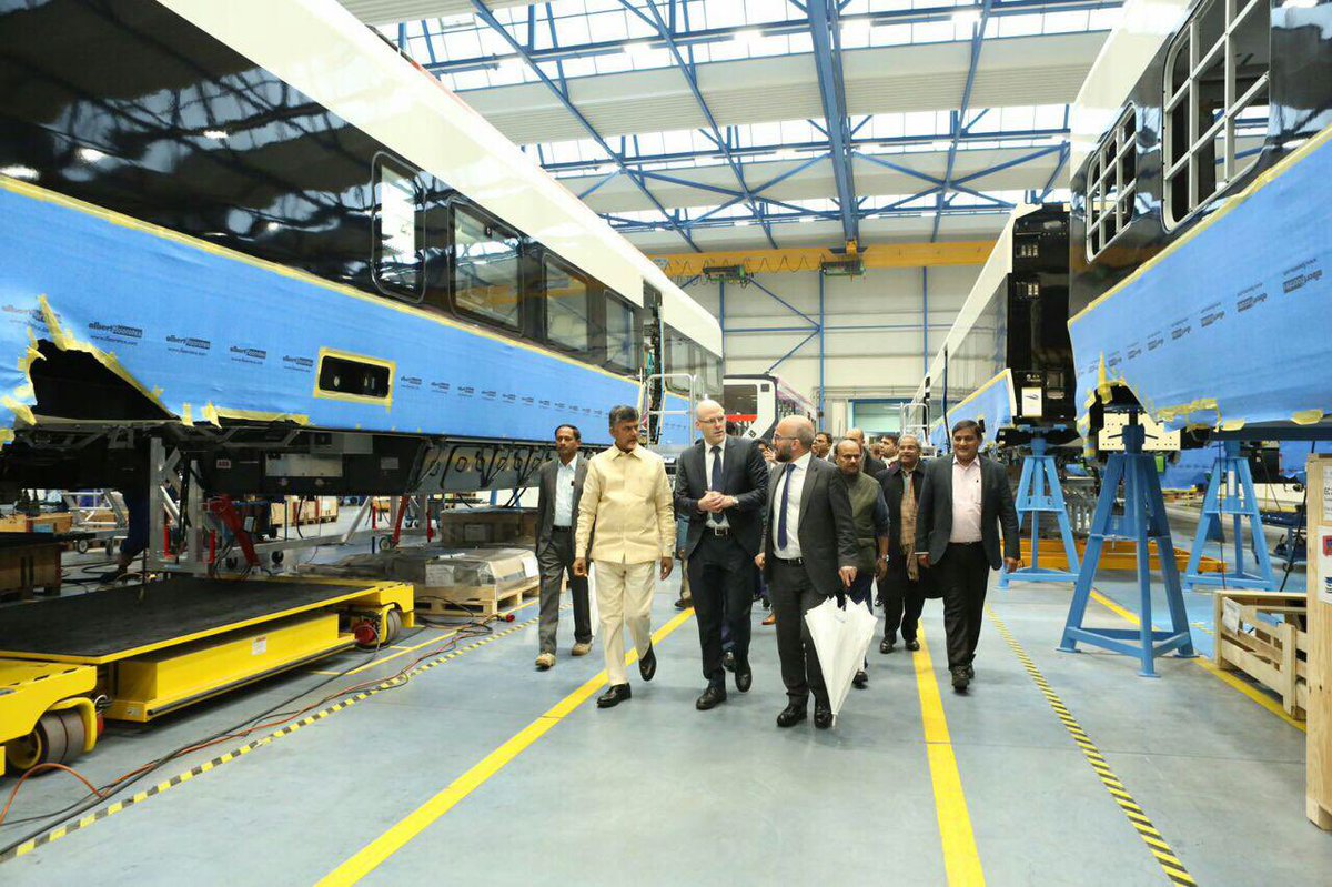 N Chandrababu Naidu Stayhomesavelives Visited The Manufacturing Plant Of Stadler Rail Management Ag In Bussnang Last Evening