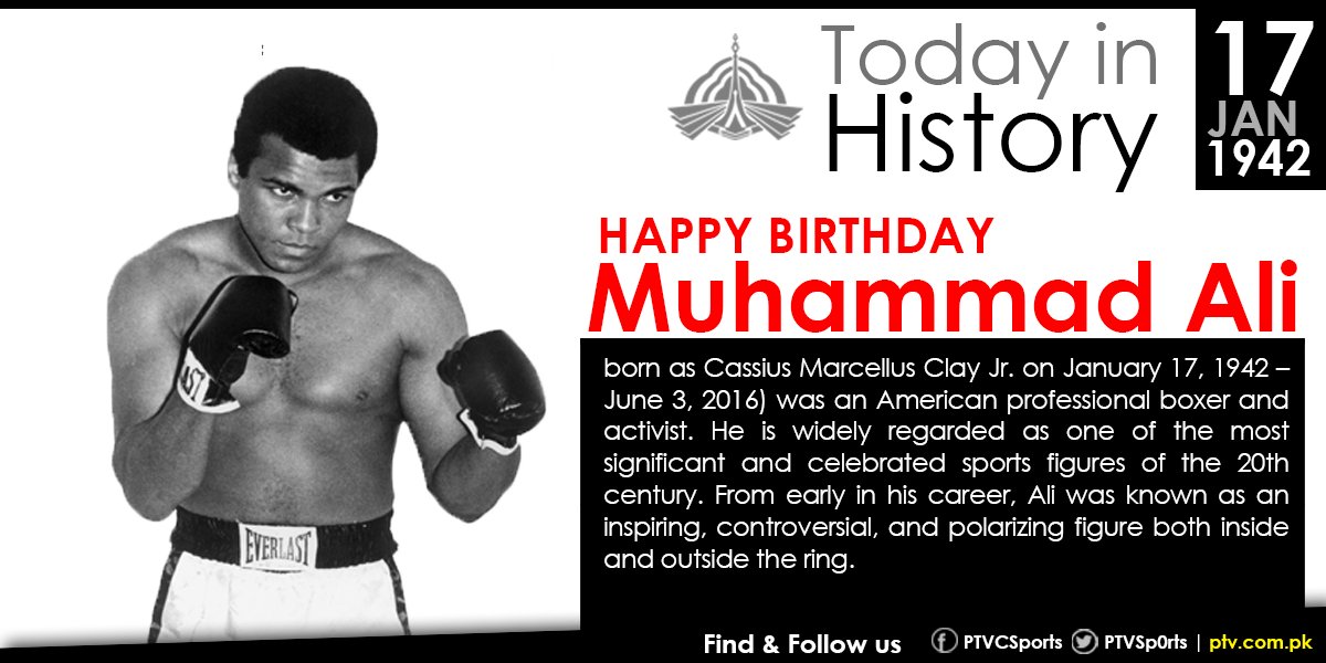 Celebrating a great boxer, social activist and role model
Happy Birthday Muhammad Ali   