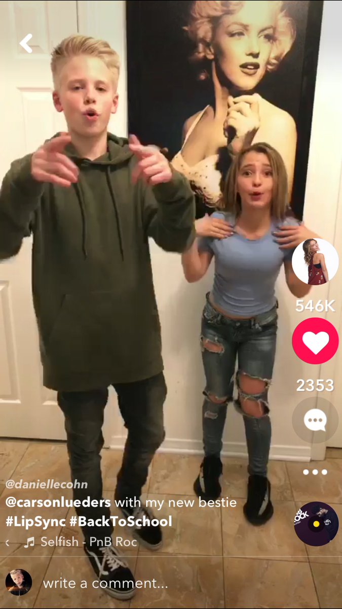 carsonlueders's tweet photo. Go check out all of the musicallys we made together! Let's get one to a Million!😝 https://t.co/DvVasyu1fC