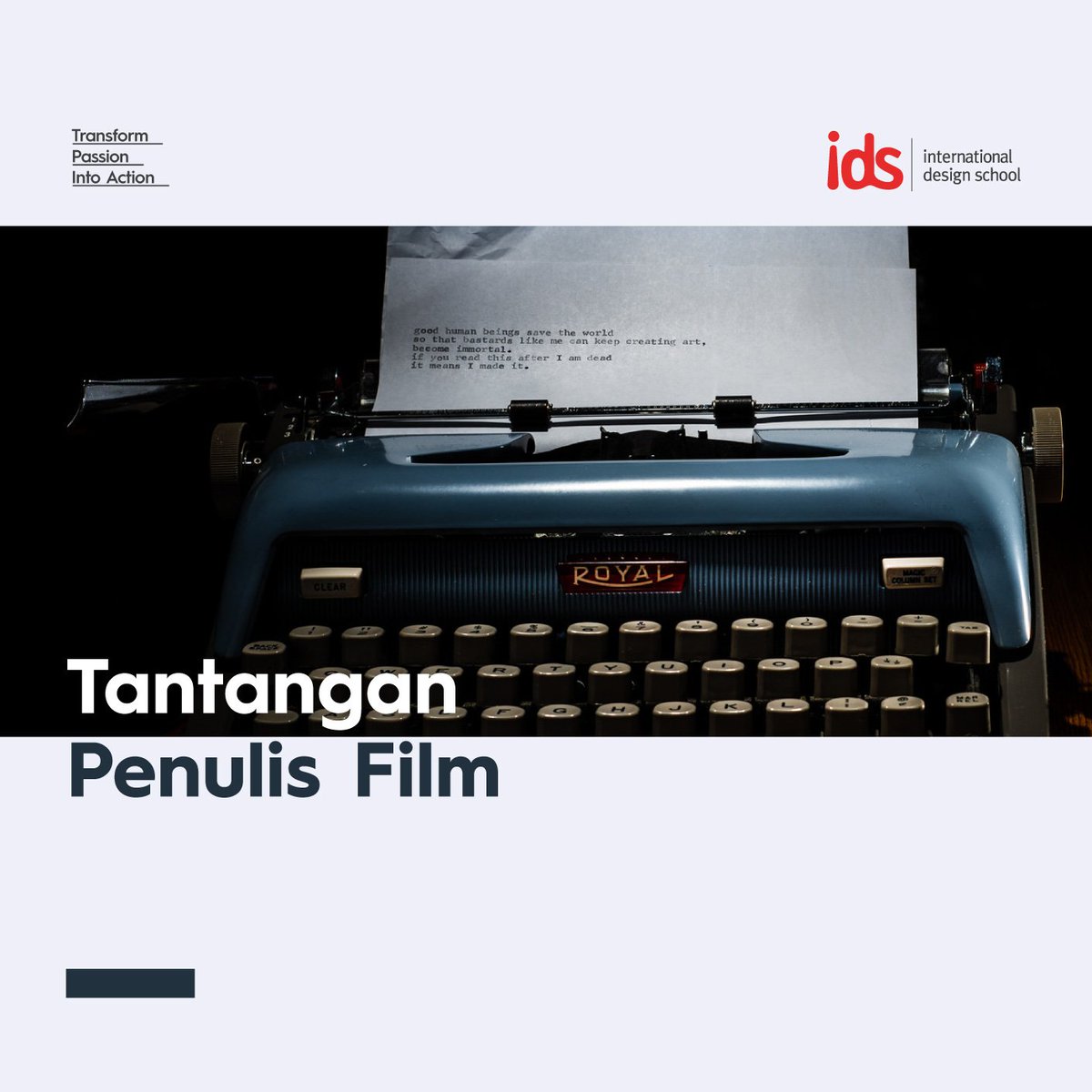 Yang menjadi suatu tantangan seorang penulis film adalah membangun tokoh karakter.