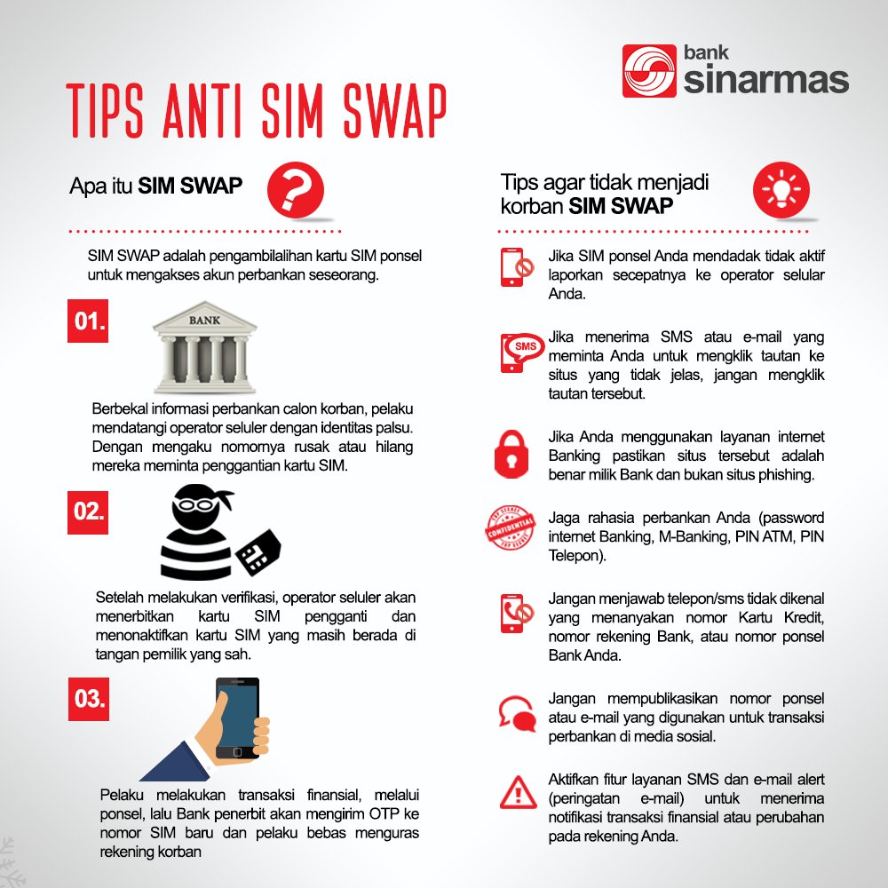 DB_Sinarmas's tweet photo. Agar terhindar dari penyalahgunaan SIM Card kamu pada saat transaksi, ikuti #DiBiTiPS ini sahabat https://t.co/fHDh6aF2Mu