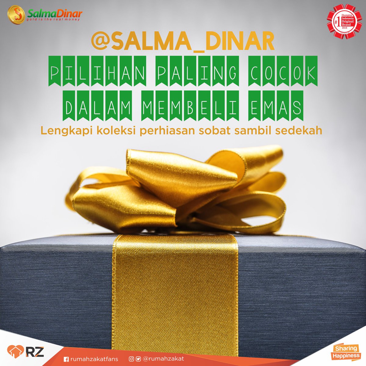 #KemudahanDonasi Udah paling cocok belanja emas di <a href="/salma_dinar/">Distro Emas Nasional</a> bisa sambil sedekah juga loh.
