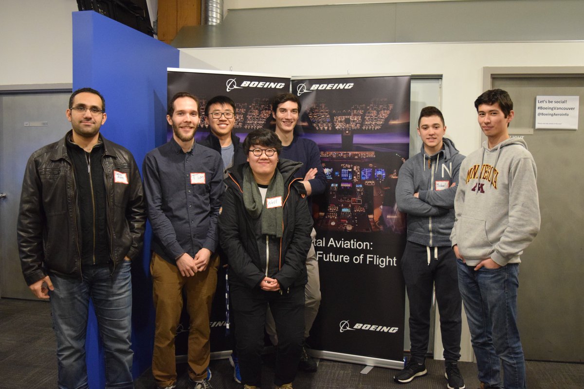 SFU_Satellite's tweet photo. SFU Satellite Design Team visiting @BoeingAeroInfo at @Boeing's new Vancouver Yaletown office #aerospace #boeing #analytics https://t.co/CiHPgiOVAX