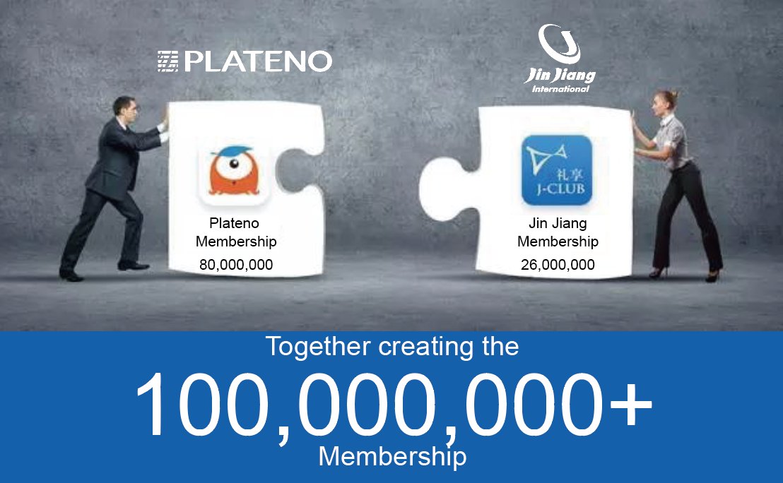 PlatenoGroup's tweet photo. The membership of Plateno and Jin Jiang successfully merged today, creating the largest hotel membership system with 100 million members!😀😀 https://t.co/3vr1NnZuq5