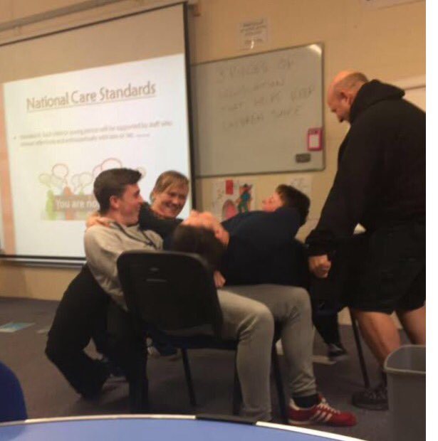 Nathan_BFC's tweet photo. Students learning about enthusiasm and support this morning @playisourwork @WestLoCollege @Simon_BFC #laughingwhilelearning https://t.co/RqGlKMueSS