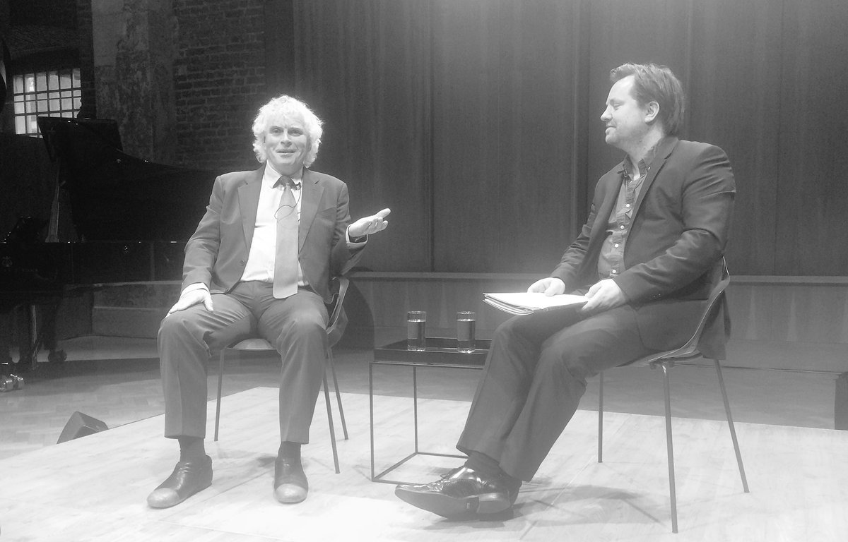 iamvanessareed's tweet photo. Simon Rattle says that UK has an abundance of great composers. LSO will commission new work &amp; perform existing British repertoire #resonate https://t.co/nc2fqholXY
